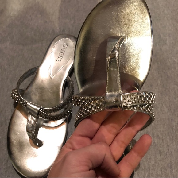 Guess Silver Rhinestone Sandal - Picture 3 of 3